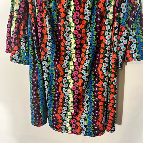 Trina Turk Multi Color Floral Off Shoulder Tunic/Dress Size Large - Picture 6 of 9